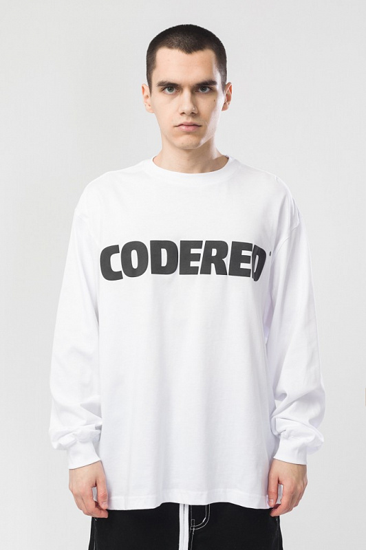 1Лонгслив CODERED Oversleeve Logo R Белый