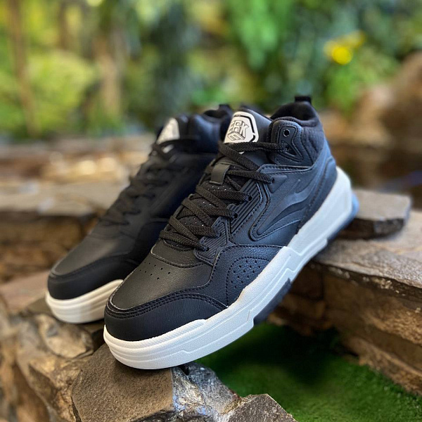 Кеды ERKE 11123421279-009 M.Skateboard Shoes(Fur Lining) l.white/black черный