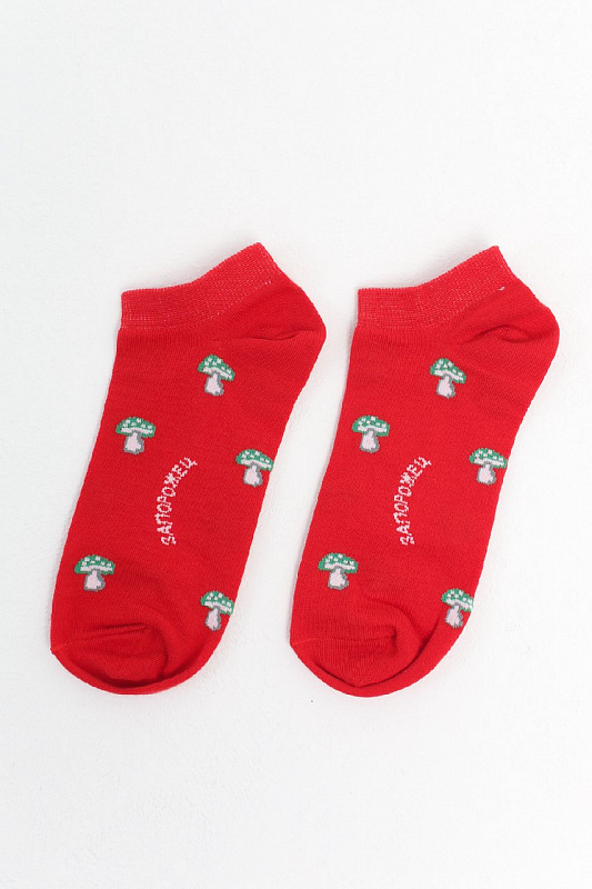 Носки ЗАПОРОЖЕЦ Мухоморчики короткие (Красный)