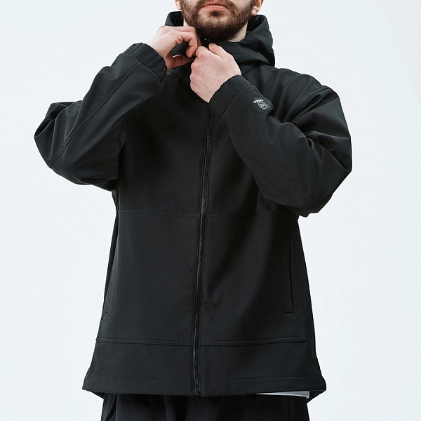 Куртка THE BAD FRIENDS Softshell удлиненная черный