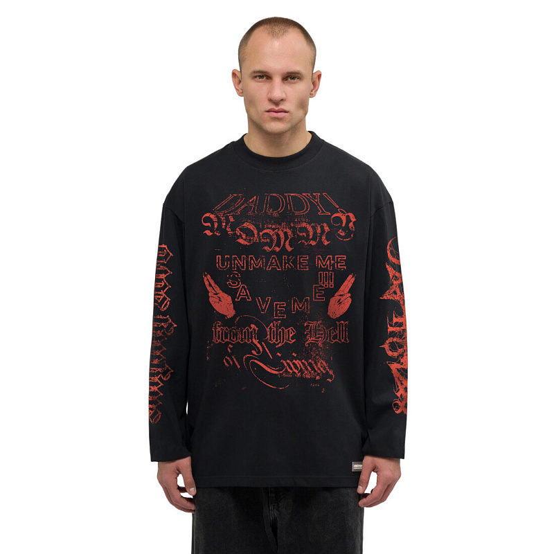 Лонгслив KUL'TURA oversize "Salem" черный