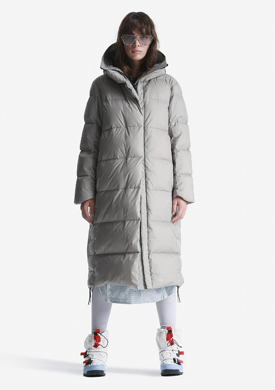 Пуховик женский KRAKATAU Qw326-2 AITKEN серый
