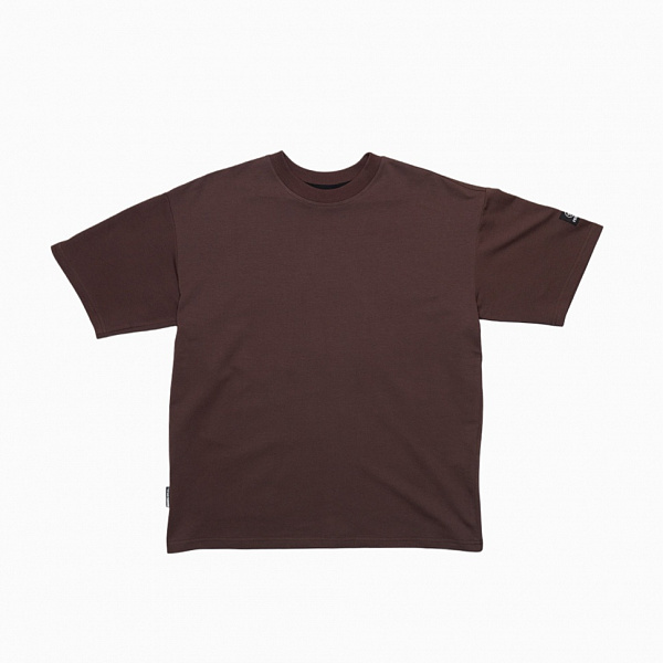 Футболка THE BAD FRIENDS Basic left sleeve logo 250гр Volume Шоколадный