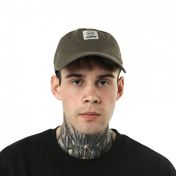 Кепка THE BAD FRIENDS Dad Cap Washed Cotton хаки