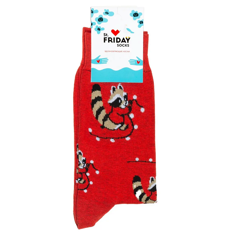 Носки ST.FRIDAY SOCKS Полон рот забот, когда ты енот