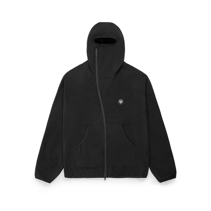 Худи Питерский щит "ПРИЗРАК" флис черный