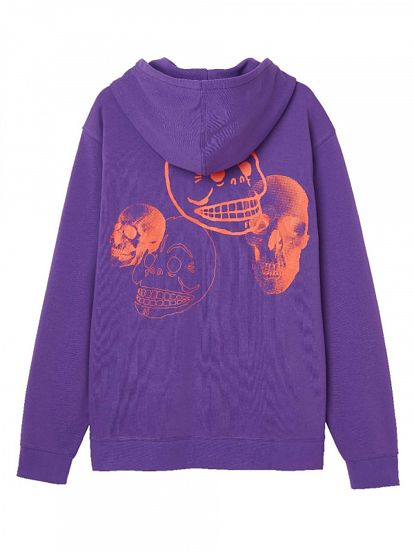 Худи Cheap Monday Pullover hood Skull mania PURPLE