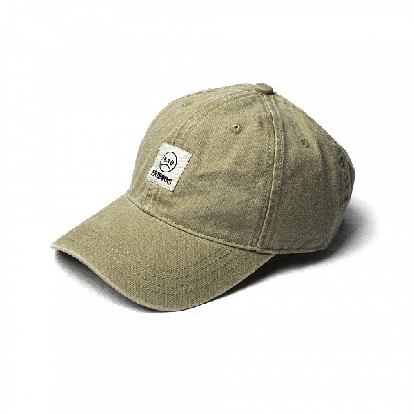 Кепка THE BAD FRIENDS Dad Cap Washed Cotton оливковый
