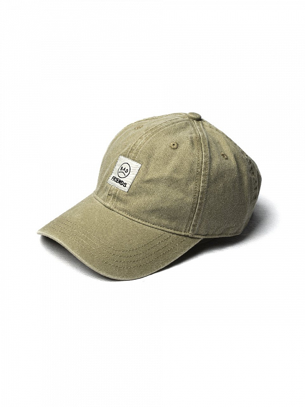 Кепка THE BAD FRIENDS Dad Cap Washed Cotton оливковый