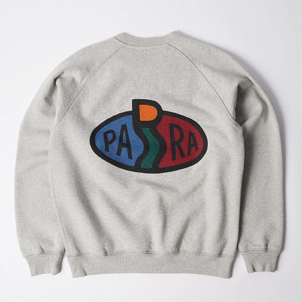 Свитшот BY PARRA Legs logo crew neck sweatshirt HEATHER GREY