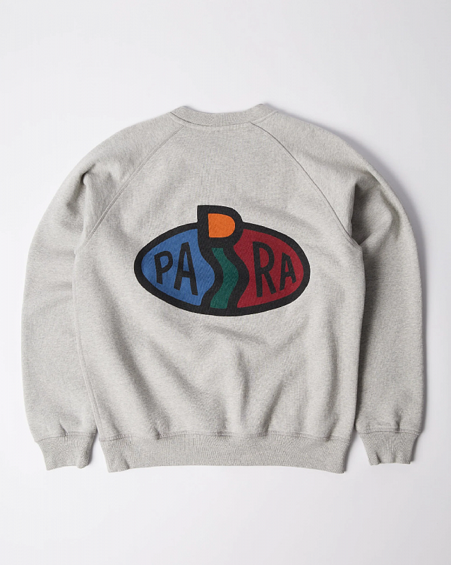 Свитшот BY PARRA Legs logo crew neck sweatshirt HEATHER GREY
